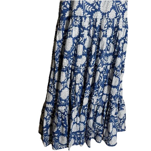 Beau & Ro Floral Maxi Dress in Cobalt Blue Folk Flower Size XS, EUC! Pretty! - Picture 4 of 9